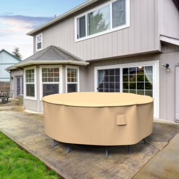 Picture of Medium Round Table and Chairs Combo Covers - Signature Tan