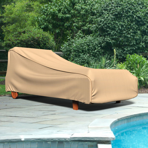 Picture of Large Outdoor Chaise Lounge Cover - Select Tan