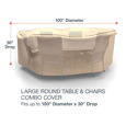 Picture of Large Round Table and Chairs Combo Covers - Select Tan
